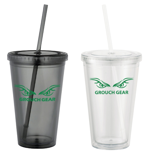Double Wall Tumbler w/ Straw ~ Variety of Colors – Grouch Gear