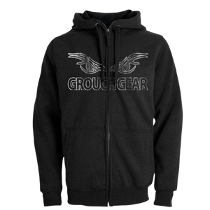 Unisex Initial Zip Hoodie with Vintage Print