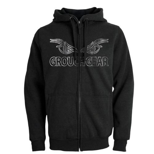 Unisex Initial Zip Hoodie with Vintage Print