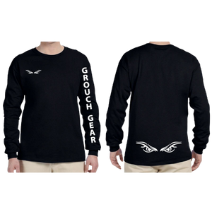 Men's Long Sleeve with Writing on Sleeve ~ black