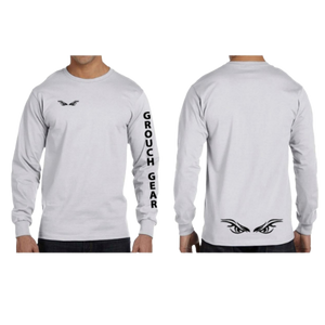 Men's Long Sleeve with Writing on Sleeve ~ white