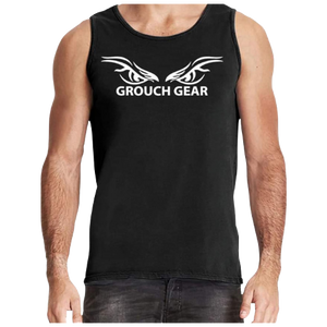 Men's Black Tank Writing on Front