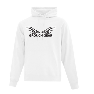 Unisex Everyday Fleece Pullover Hoodie ~White - Puff Writing