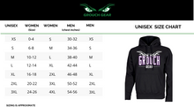 Ladies Embroidery/Twill Pullover Hoodie ~ Variety of Colors Size Chart
