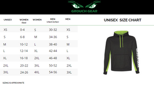 Unisex Game Day Hoodie Size Chart