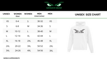 Unisex Everyday Fleece Pullover Hoodie ~ Variety of Colors - Puff Writing Size Chart