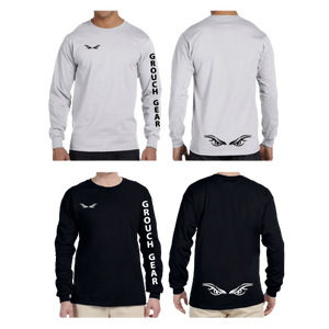 Men's Long Sleeve with Writing on Sleeve ~ Variety of Colors
