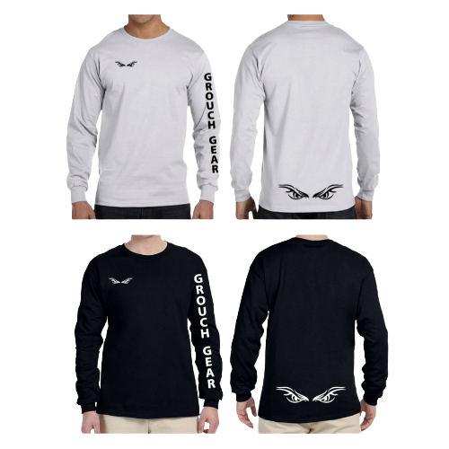 Men's Long Sleeve with Writing on Sleeve ~ Variety of Colors